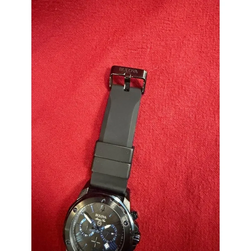 Bulova 98b308 Marine Star 44mm Chronograph Black/Blue Dial Wrist Watch PPS367068
